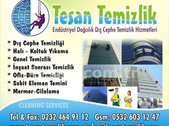  İzmir  Temizlik Tesan Temizlik  Cem Temizliğicephe Temizlik Yüksek Binalar Cephe Temizliğiğ