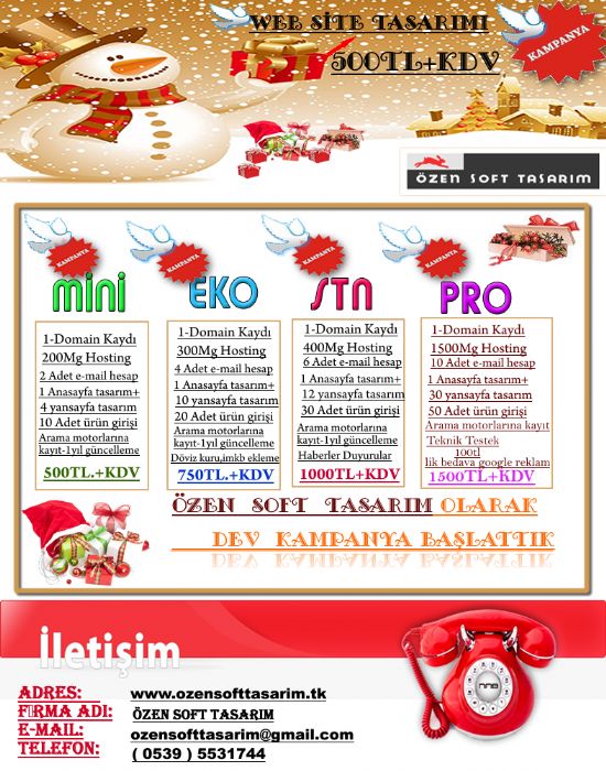  Web Site Tasarımda Dev Kampanya Sadece 500tl