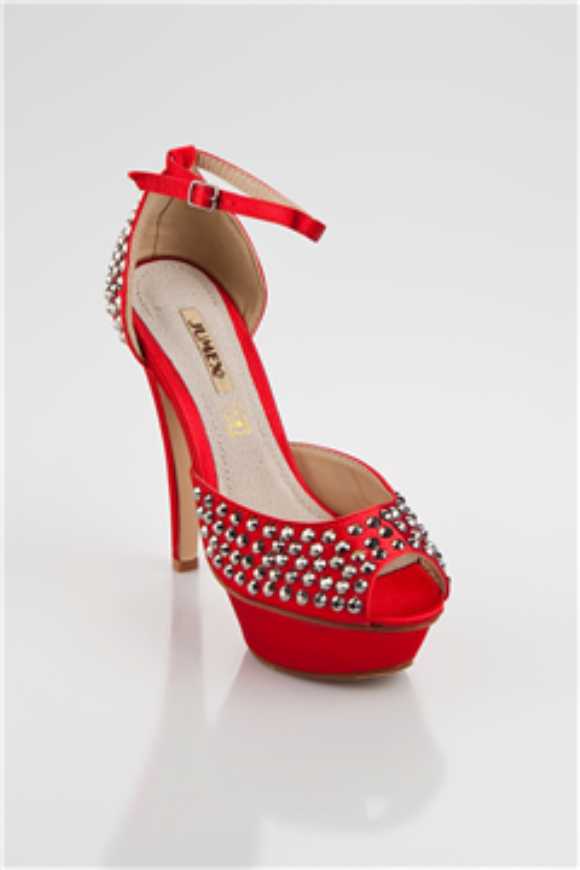  Bayan Abiye Kırmızı Ayakkabı