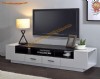 Beyaz Lake Venge Çekmeceli Tv Sehpası Modern Tasarım